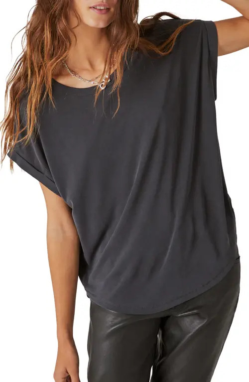 Lucky Brand Sandwash Dolman T-Shirt in 001 Lucky Black at Nordstrom, Size Xx-Large | Nordstrom