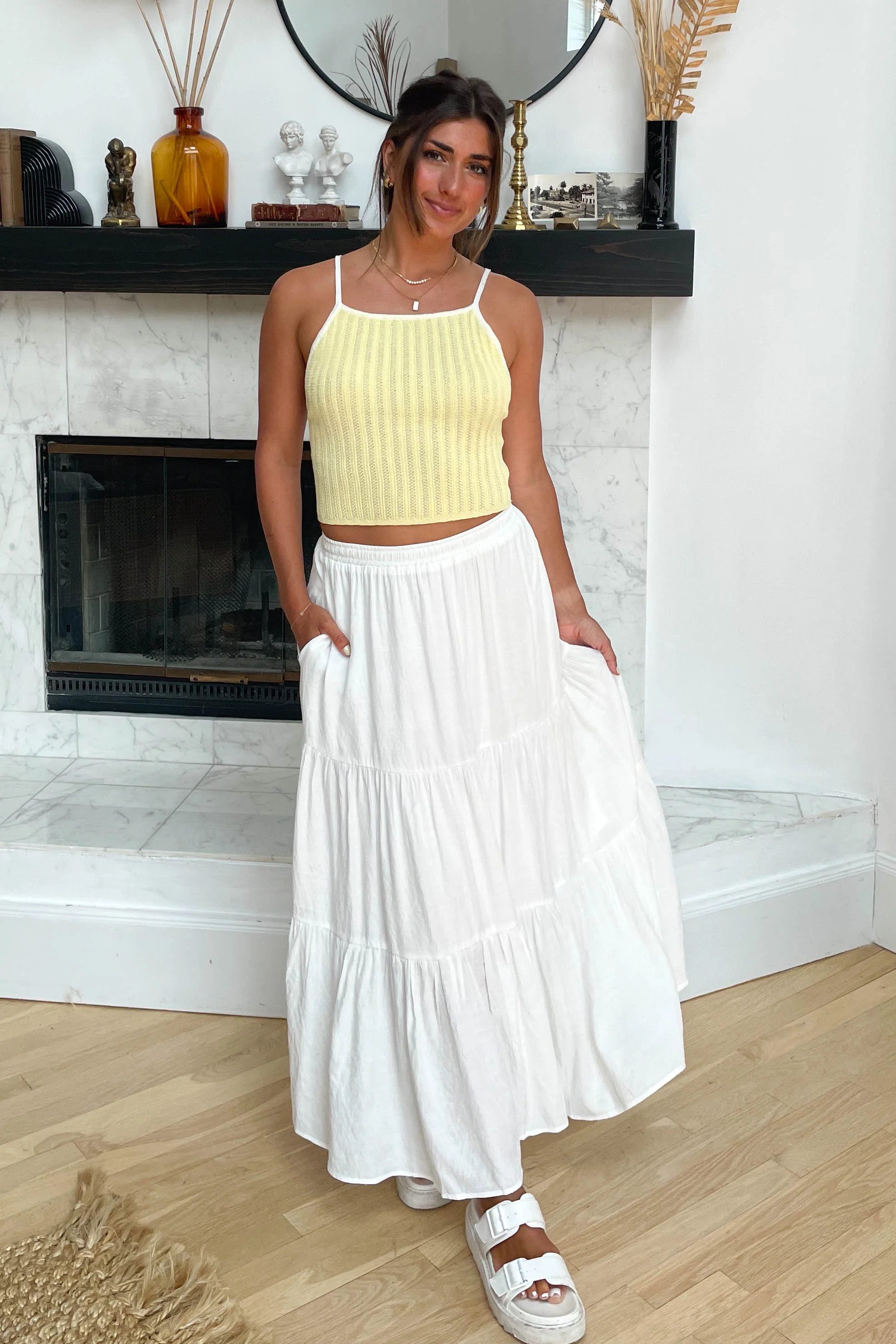 Willa Skirt in White | Grey Bandit