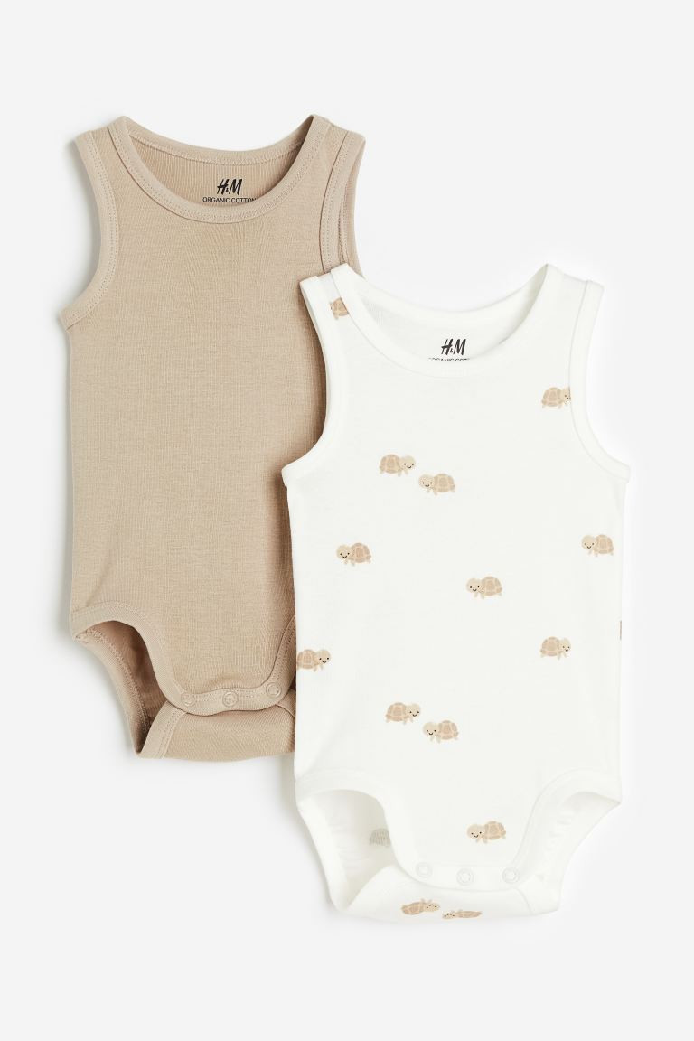 2-pack Sleeveless Cotton Bodysuits | H&M (US + CA)