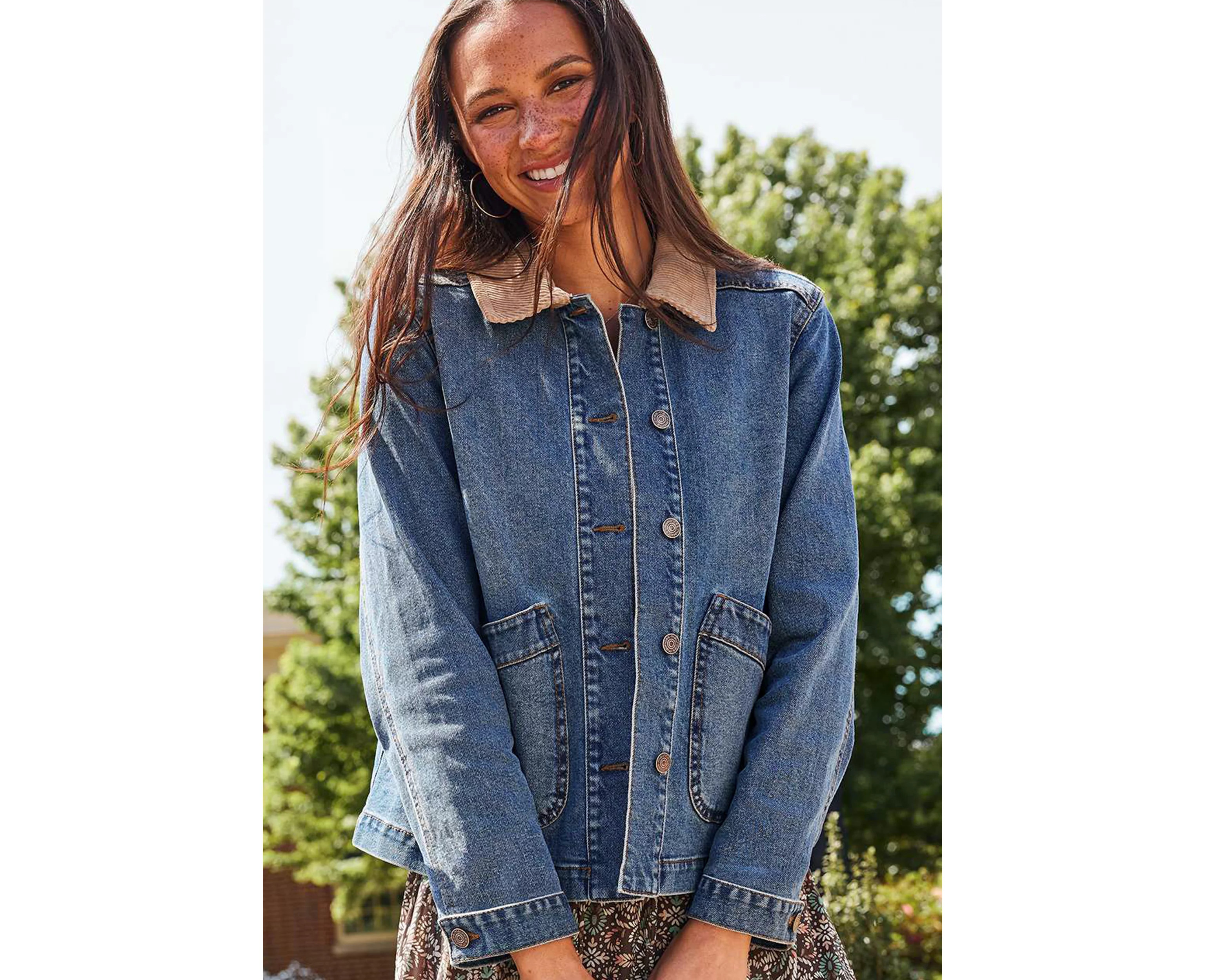 Corduroy Collar Denim Barn Jacket | maurices | Maurices