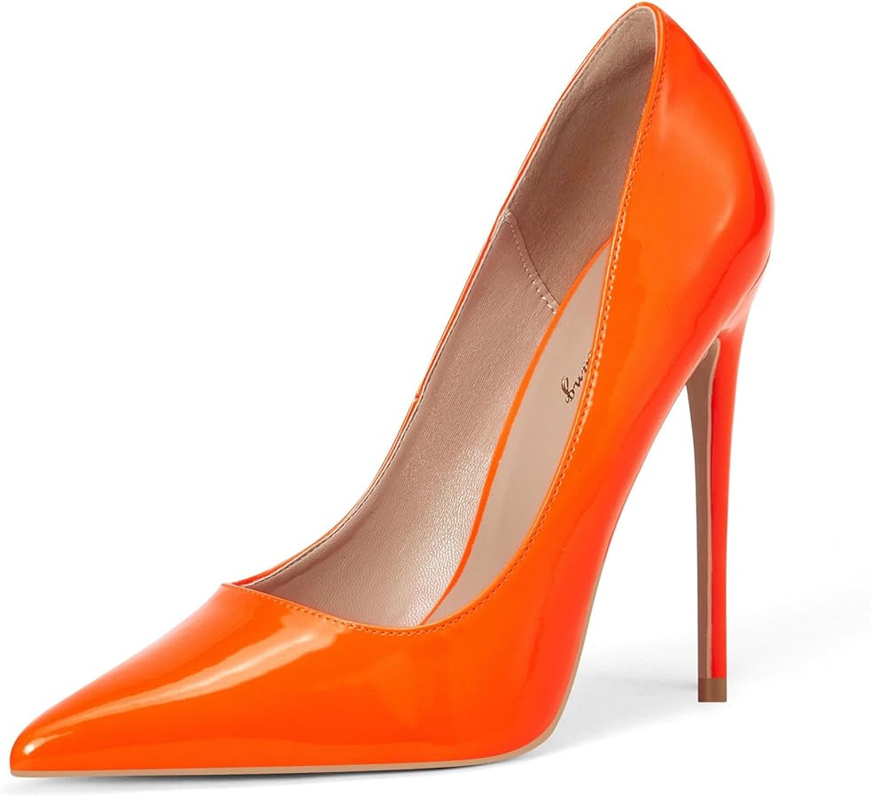 Elisabet Tang Women Pumps, Pointed Toe High Heel 4.7 inch/12cm Party Stiletto Heels Shoes | Amazon (US)