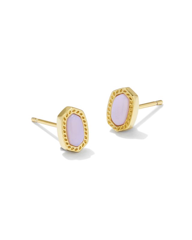 Mini Ellie Gold Stud Earrings in Pink Opalite Crystal | Kendra Scott