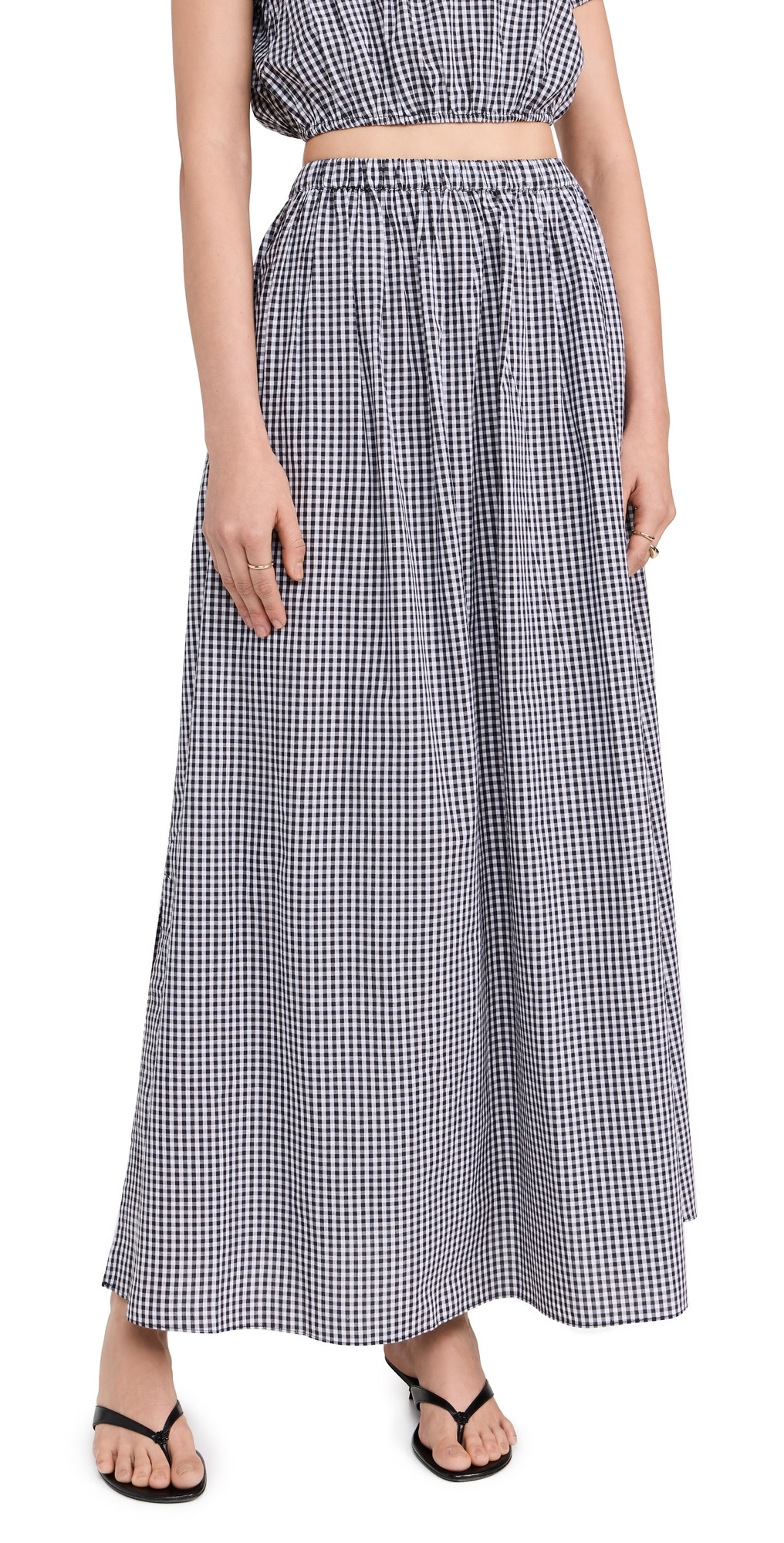 Playa Lucila Maxi Skirt Black Gingham XL | Shopbop