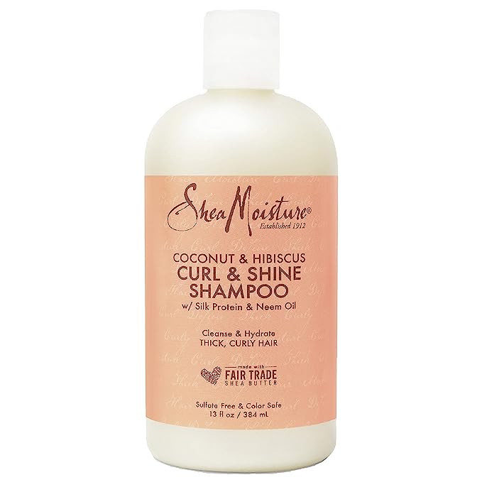 SheaMoisture Shampoo Curl and Shine for Curly Hair Coconut and Hibiscus Paraben Free Shampoo 13 o... | Amazon (US)