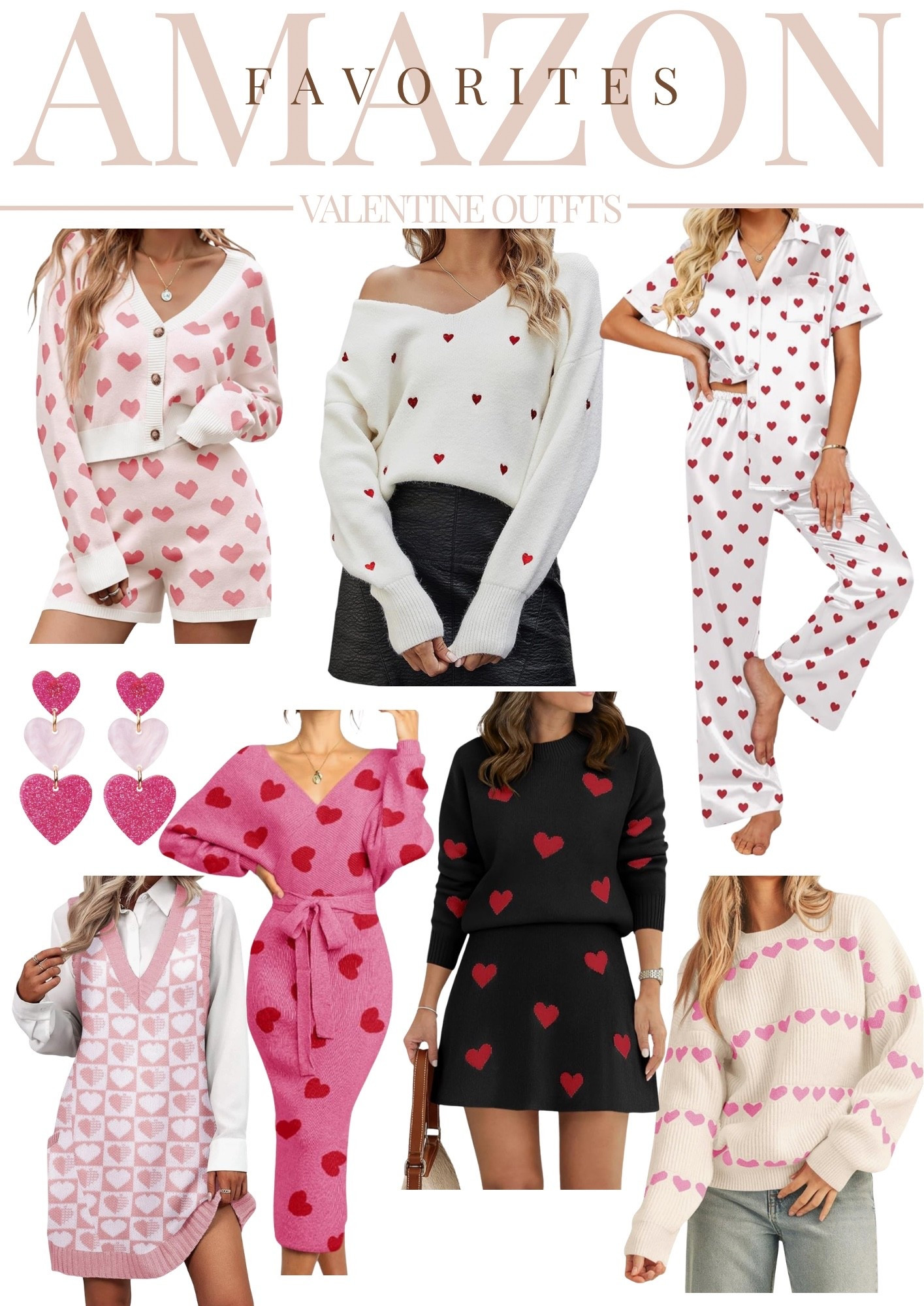 Valentine’s Outfits❣️
Women’s valentines outfits , valentines sweaters , winter outfits , teacher outfits , valentines pajamas , valentines dresses , date night dress , galentines outfits , galentines pajamas , Amazon fashion , women’s fashion finds , luxury looks for less

#LTKMidsize #LTKFindsUnder50 #LTKSaleAlert