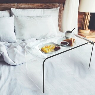 Acrylic Side Table Clear and Modern C-Style Vertical End Table by Lavish Home | Bed Bath & Beyond