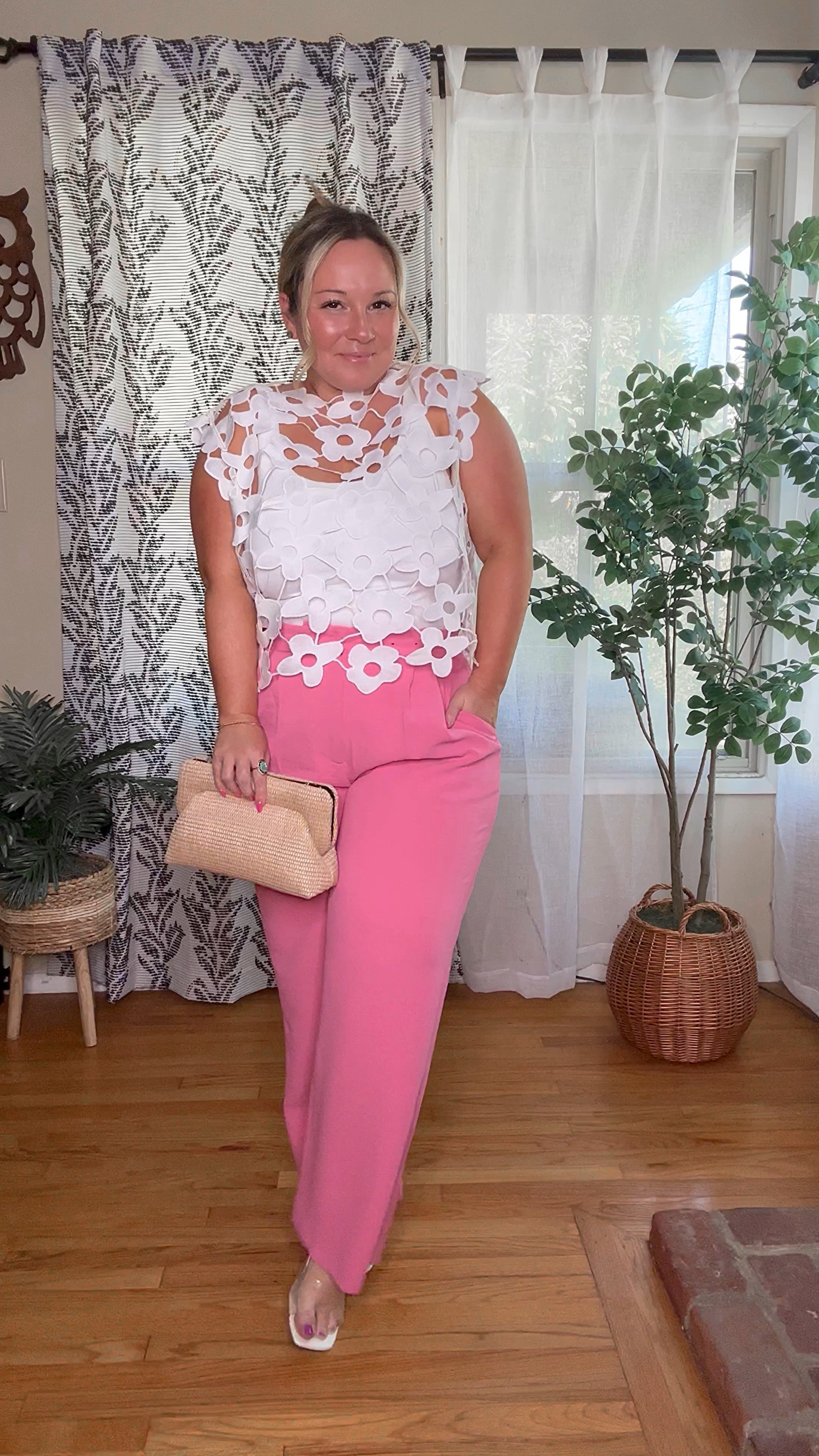 Midsize spring outfit 
Abercrombie trousers size 31 short
Spring outfit, midsize style, size 12 #LTKSpringSale 

#LTKmidsize #LTKover40