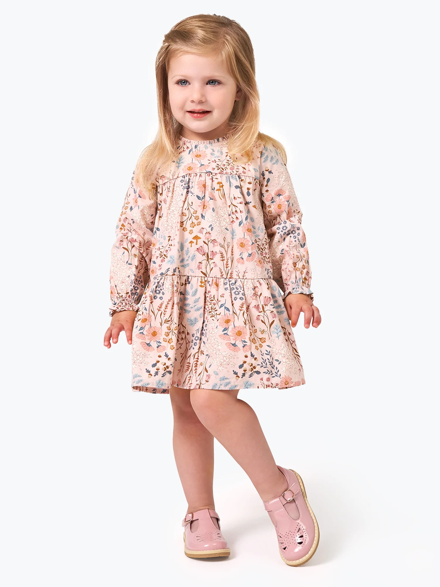 Modern Moments By Gerber Toddler Girl Dress with Ruffles, Sizes 12 Months - 5T | Walmart (US)