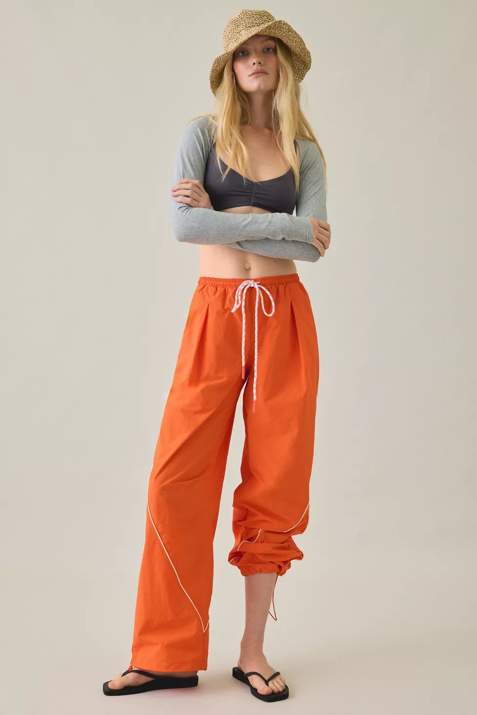 BDG Finish Line Low-Rise Baggy Track Pants | Urban Outfitters (US and RoW)