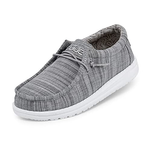 HEYDUDE Wally Toddler Blend Linen Stone Size 5 | Boy's Loafers| Boy's Slip On Shoes E10| Comfortable & Light-Weight | Amazon (US)