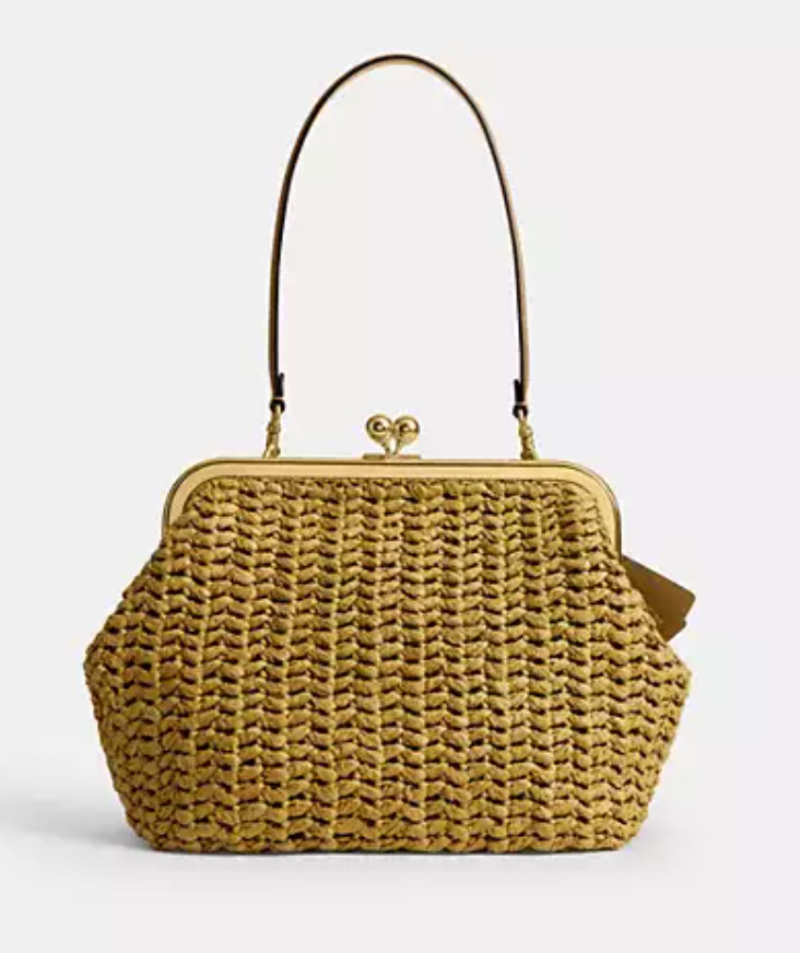 Coach Brooklyn Raffia bag. Kisslock bag Available in many colors, perfect for summer, super roomy and comfy. Don’t miss out!!!
 

 #LTKMothersDay #LTKSeasonal