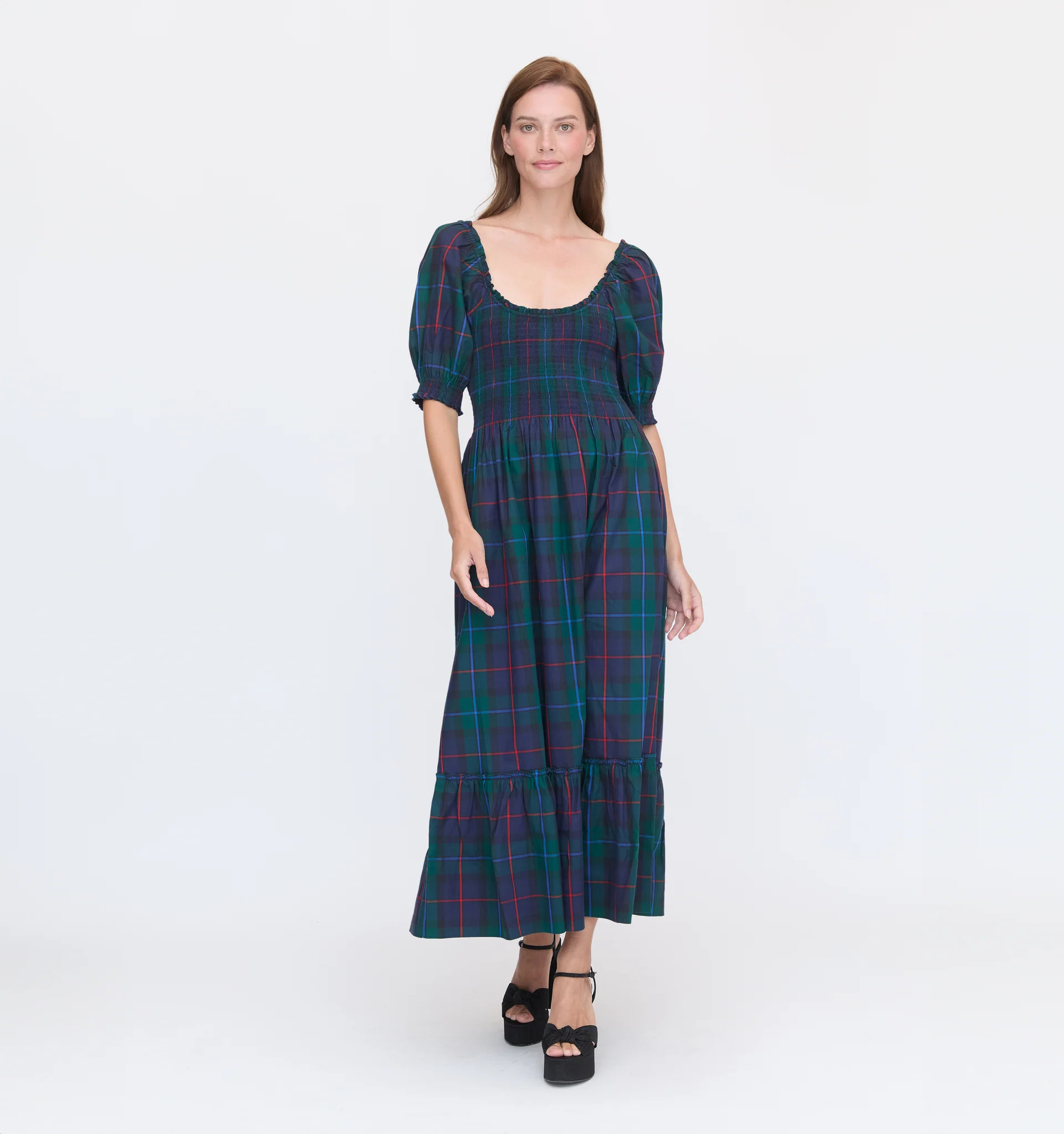 The Louisa Nap Dress - Midnight Tartan | Hill House Home US