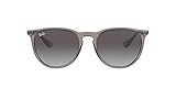 Ray-Ban Women's RB4171F Erika Asian Fit Round Sunglasses, Transparent Grey/Light Grey/Dark Grey Grad | Amazon (US)