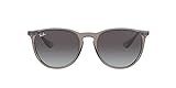 Ray-Ban Women's RB4171F Erika Asian Fit Round Sunglasses, Transparent Grey/Light Grey/Dark Grey Grad | Amazon (US)