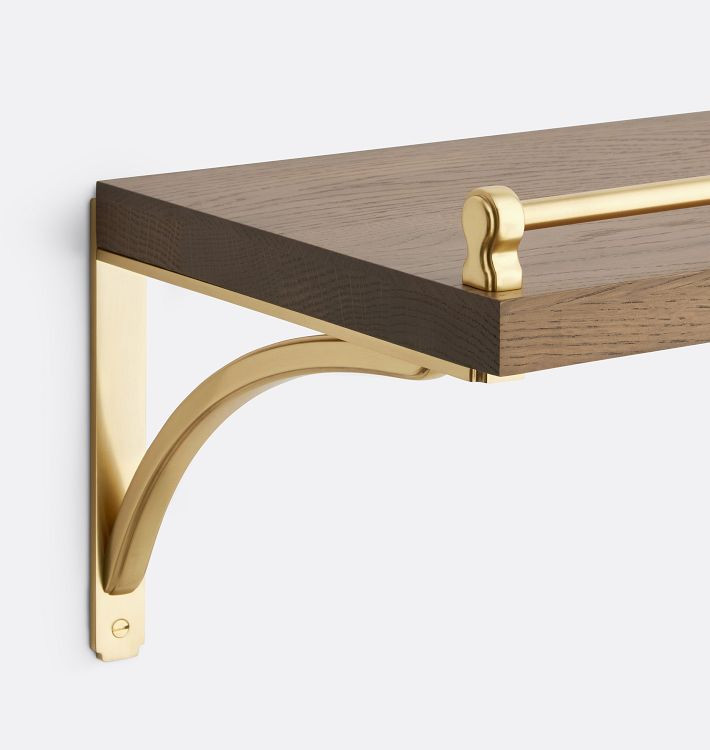 Lorraine Marble Shelf, Rail & Bracket Set | Rejuvenation