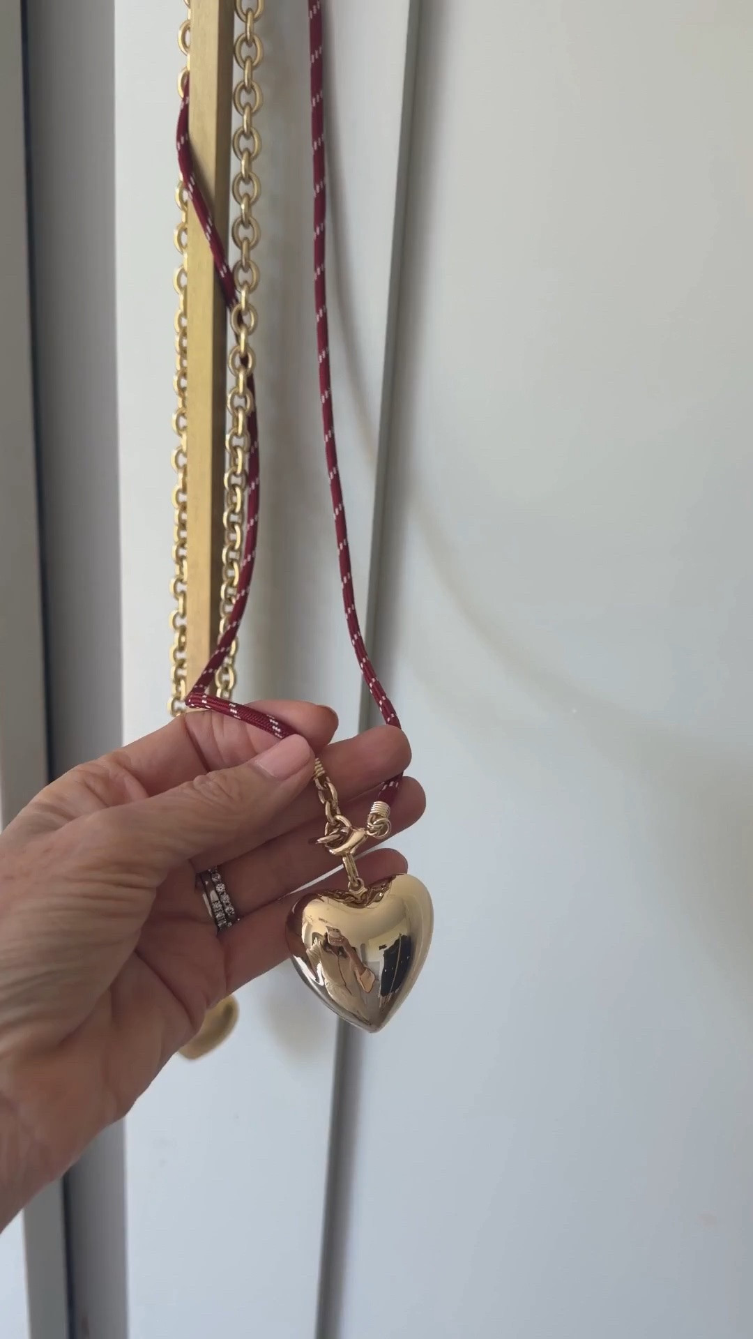 Love the puffy heart necklaces

#LTKOver40