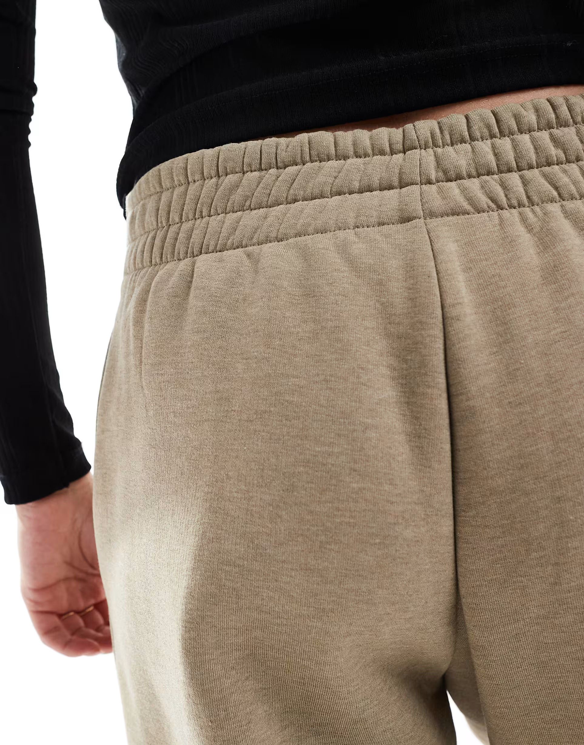 ASOS DESIGN oversized tailored jogger with seam detail in khaki marl | ASOS (Global)