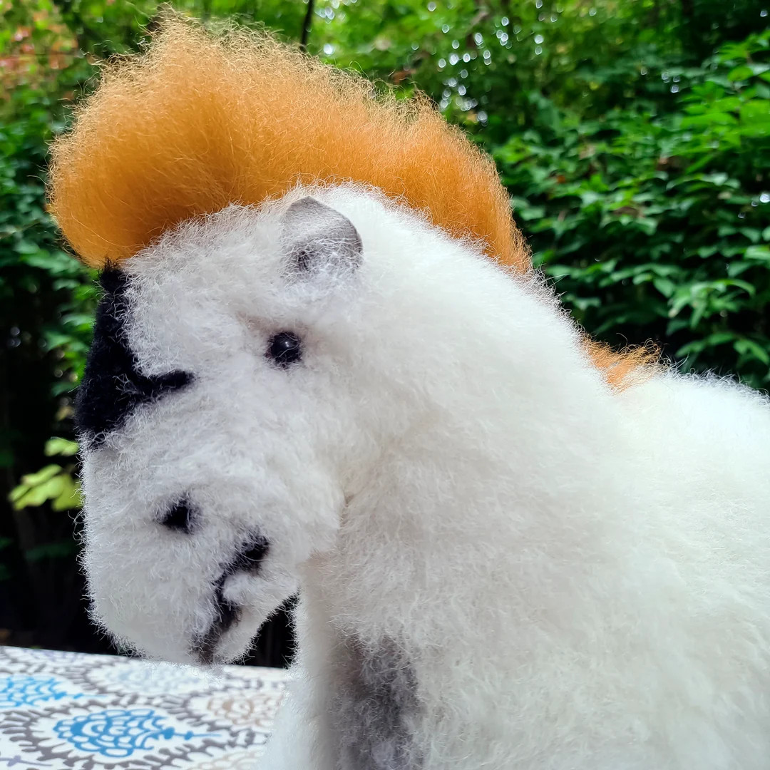 Pure Baby Alpaca Furry Friend Horse Super Soft Made of Baby Alpaca Fur Horse Plush Toy Horse Enth... | Etsy (US)