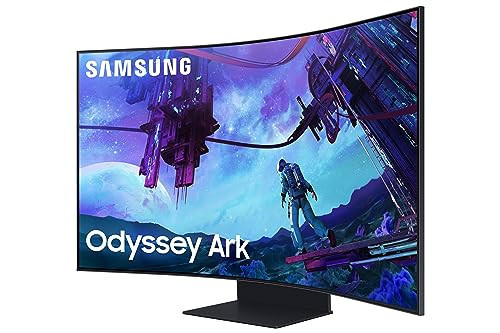 SAMSUNG 55" Odyssey Ark 2nd Gen 4K UHD 1000R Curved Gaming Monitor, 165Hz, 1ms, 4 Input Multi View, Quantum Mini-LED, AMD FreeSync Premium Pro, HDR 10+, Height Adjustable Screen, LS55CG970NNXGO, 2023 | Amazon (US)