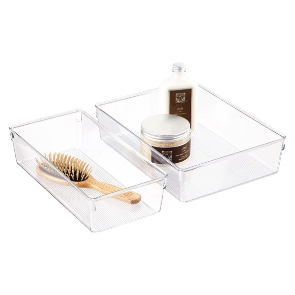 iDESIGN Linus Large Bin Clear | The Container Store