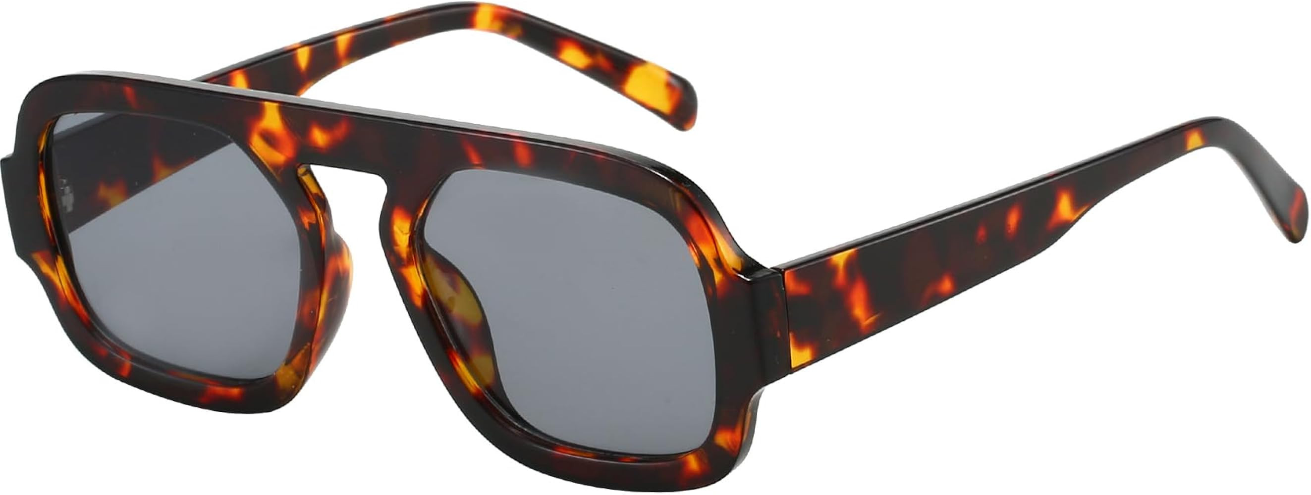 Trendy Square Aviator Sunglasses for Women Flat Top Designer Stylish Frame Sun Glasses Vintage Sh... | Amazon (US)