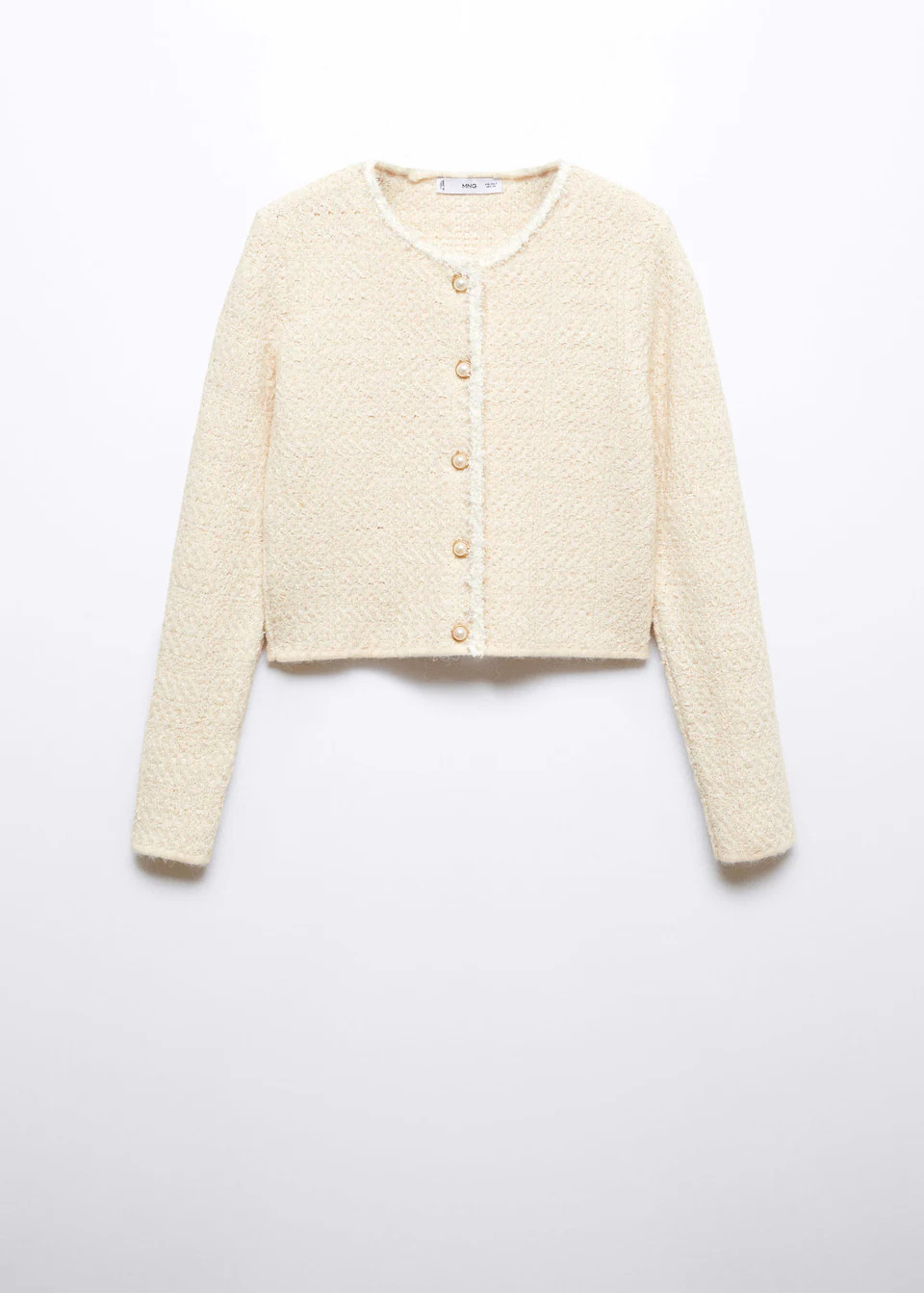 Knitted cardigan with jewel button  -  Women | Mango USA | MANGO (US)
