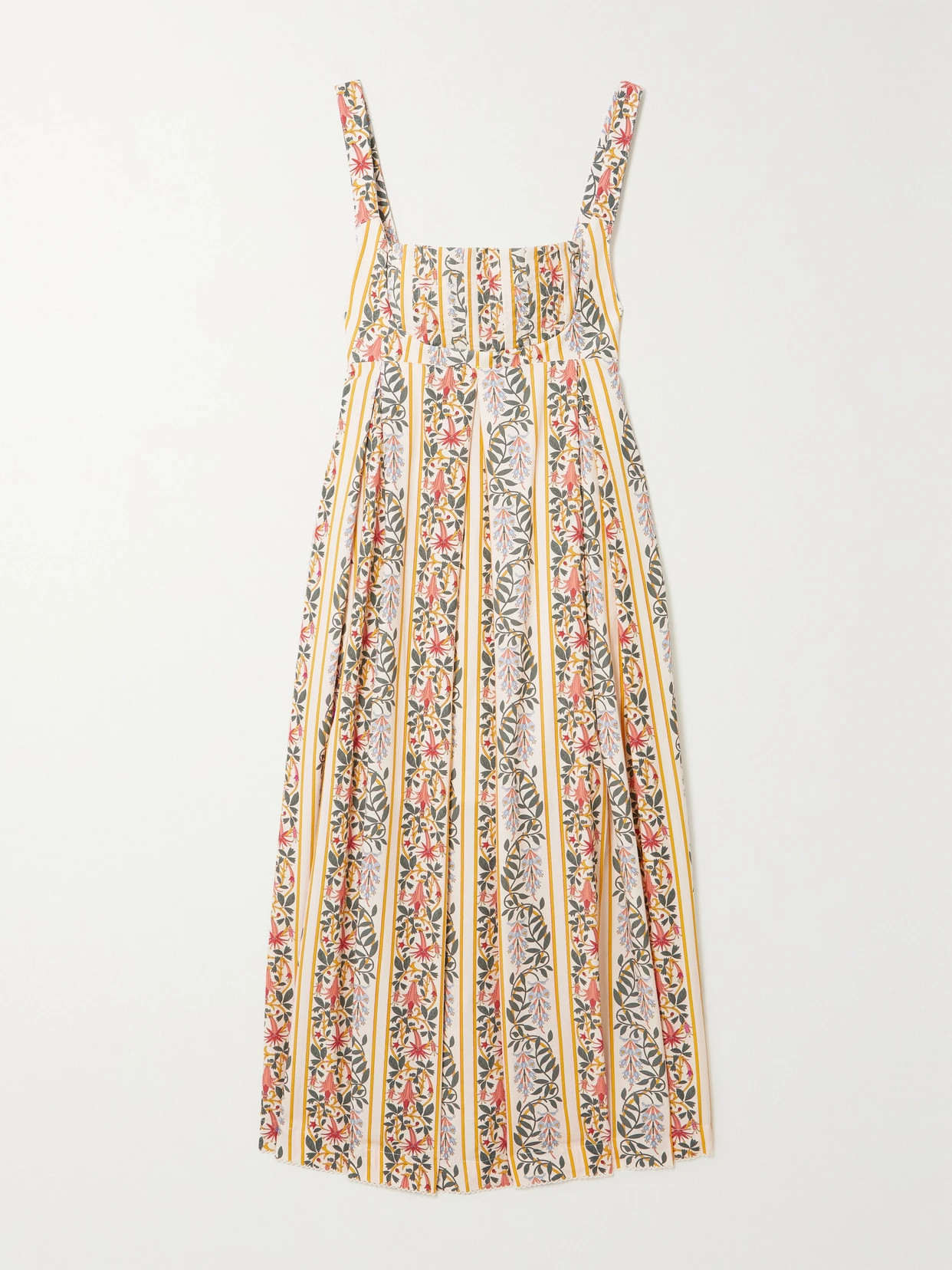 Agua by Agua Bendita - Hortensia Printed Cotton-poplin Midi Dress - White | NET-A-PORTER (US)