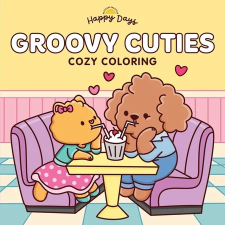 Happy Days Cozy Coloring Groovy Cuties: Cozy Coloring Book, (Paperback) | Walmart (US)