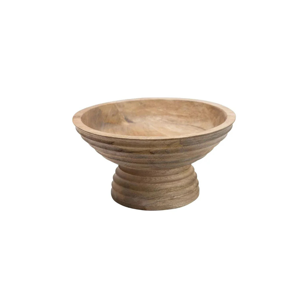Ridged Footed Bowl | Pink Antlers