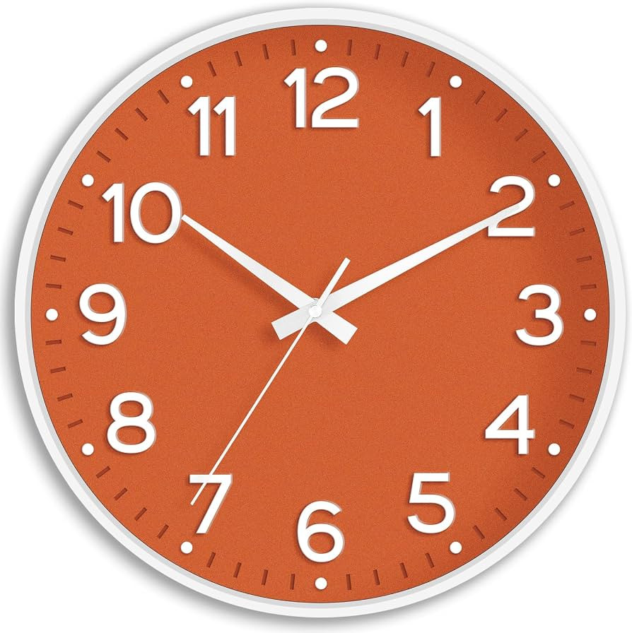 Roymnie Wall Clock, Silent Wall Clocks Battery Operated 8 Inch-Modern Non Ticking Analog Clock De... | Amazon (US)