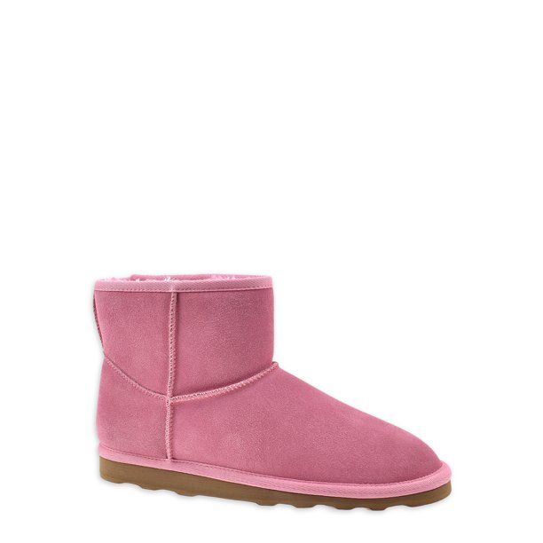 Time And Tru Women's Mini Suede Boots - Walmart.com | Walmart (US)