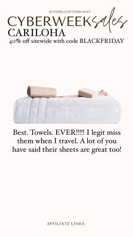 Cariloha bath towels 

#LTKGiftGuide #LTKhome #LTKCyberweek
