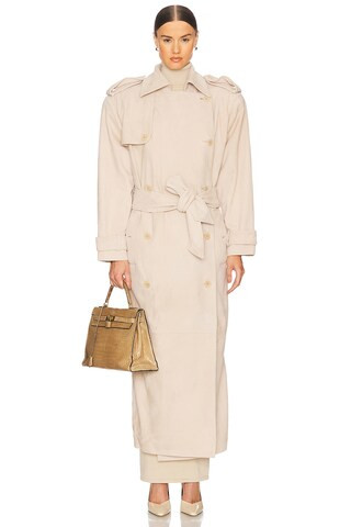 Helsa Suede Trench Coat in Clay from Revolve.com | Revolve Clothing (Global)