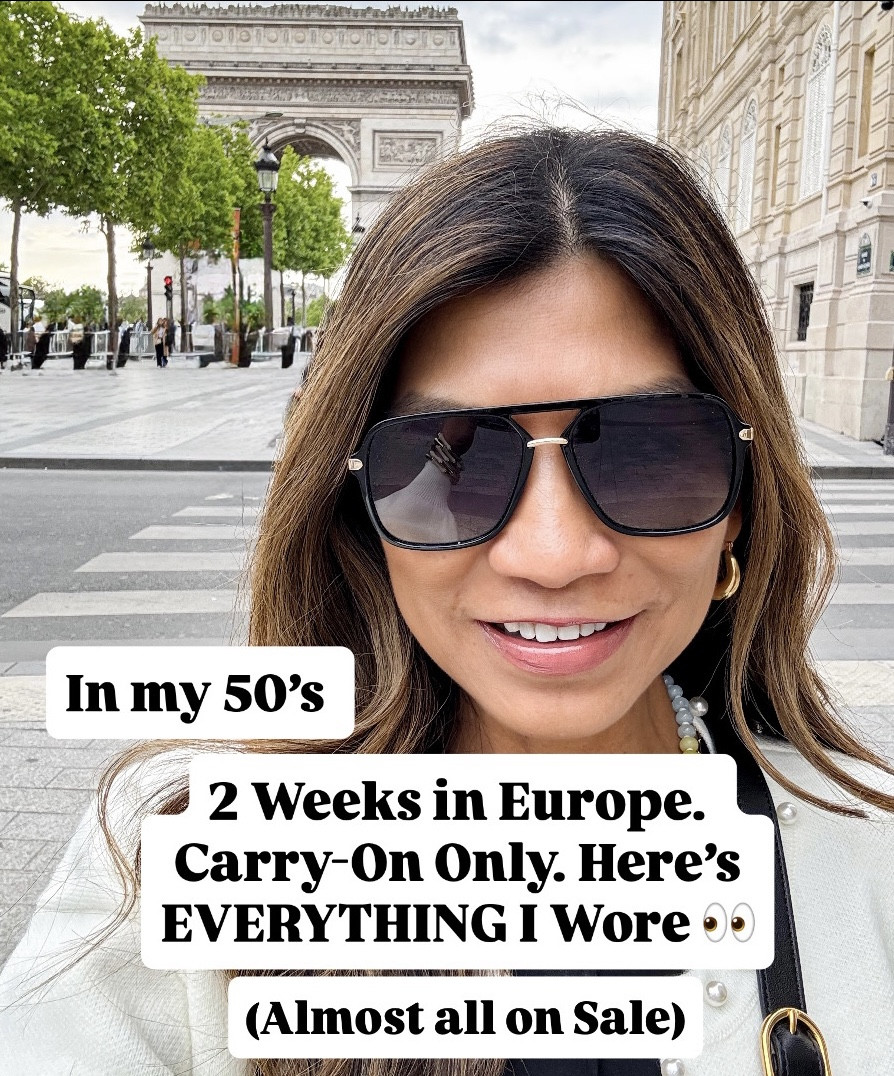 For reference: I’m 5’2” 118# 
Europe Outfits I wore all fit in a carry-on.
I’m wearing size small in all dresses, shorts, tops, cardigans. 
Swimsuit in small tts.
Yellow dress in size 2-4 tts.
Disclaimer: the cotton dress I had it hemmed cuz it was too long on me. 
Linen pants in XS  short length tts.
I’m wearing pasties in most dresses except the knit midi  dresses and the blue dress(can wear regular bra). 
All Sandals fit tts.
White sneakers fit tts. The comfiest sneakers for Europe and any sightseeing or all day  walking.
Amazon finds, What I wore to Europe, casual outfits, vacation outfits, can be great for Mediterranean Cruise, cruise outfits, summer outfits, fashion over 40, over 50 style, midlife fashion, petite fashion.

#LTKSaleAlert #LTKOver40 #LTKTravel