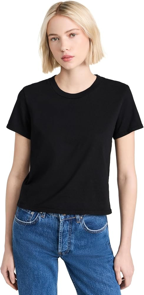 perfectwhitetee Women's Springsteen Supima Cotton Baby Tee | Amazon (US)