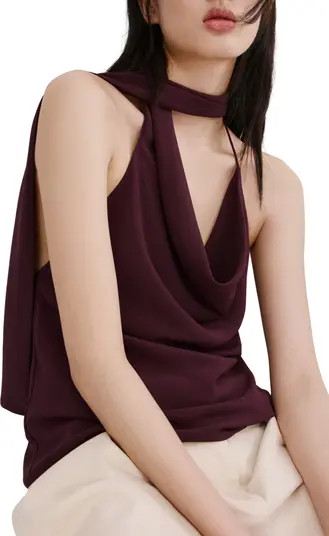 MANGO Cowl Neck Sleeveless Top | Nordstrom | Nordstrom