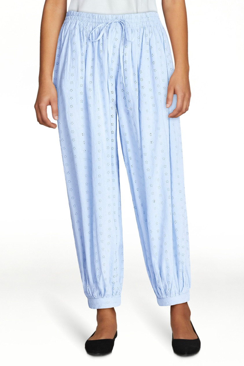Scoop Women\u2019s and Women's Plus Eyelet Harem Cotton Pants, Sizes XS-4X | Walmart (US)