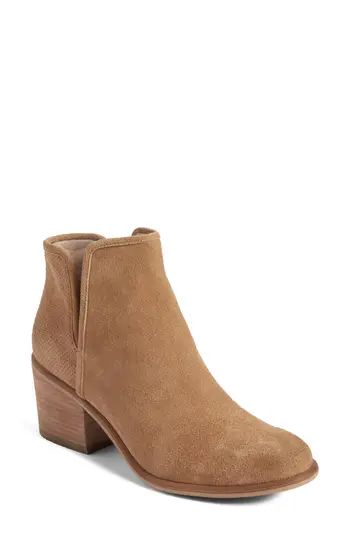 Women's Hinge Barris Block Heel Bootie, Size 4 M - Beige | Nordstrom