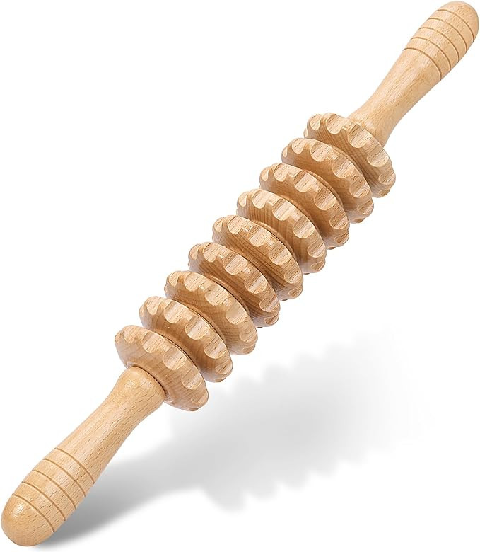 Wood Massage Roller Wood Therapy Massage Tools Body Roller Cellulite Roller Fascia Blaster Wooden... | Amazon (US)