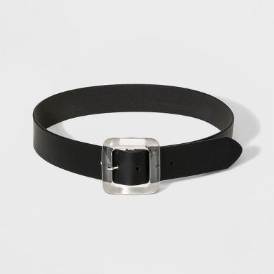 Women's Translucent Square Buckle Belt - A New Day™ Black | Target