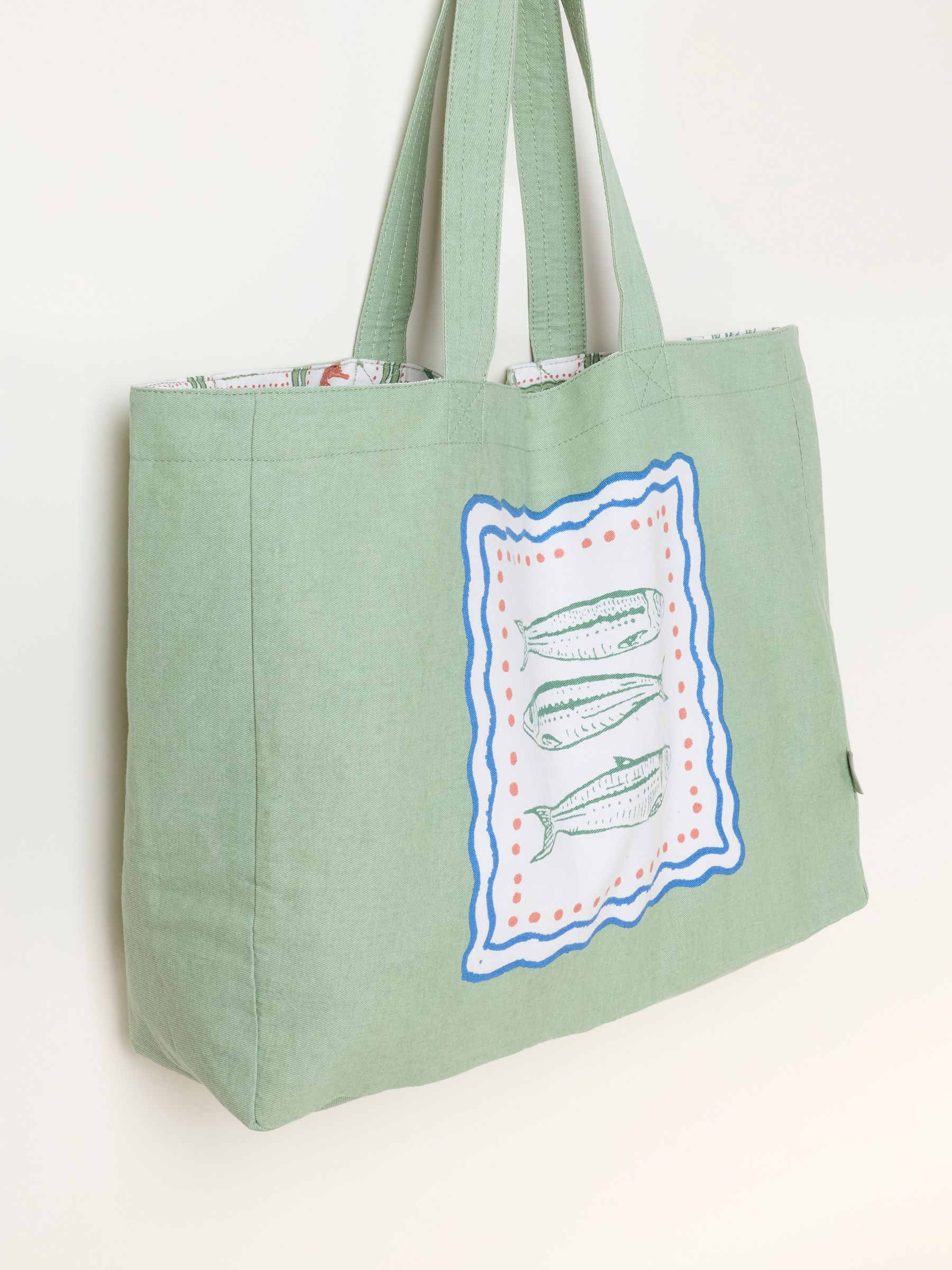 Green Fish Reversible Tote Bag | Fat Face
