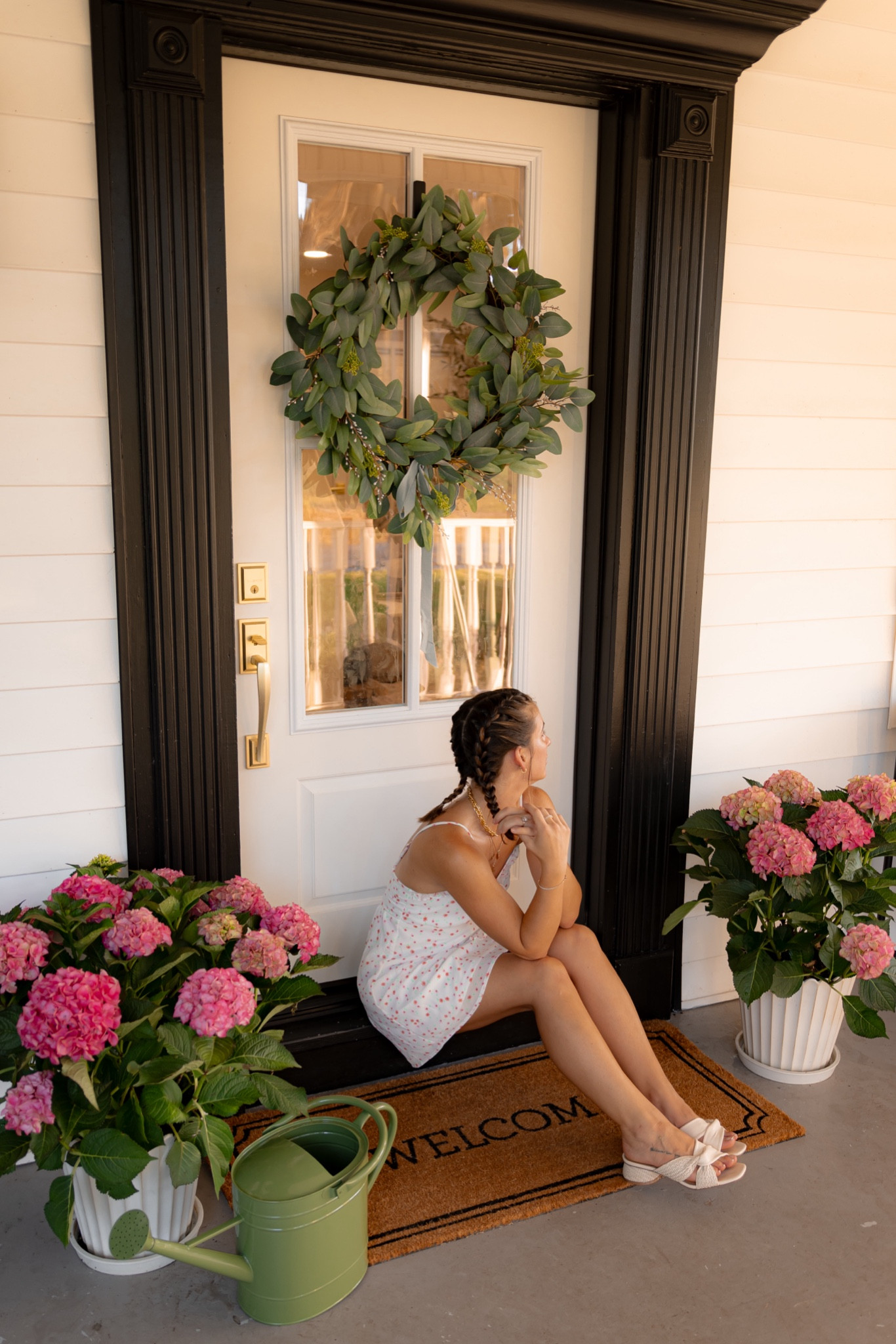 Floral summer dress size XS
Welcome doormat
Front door wreath 
Scalloped edge flower pots

@Target #Target #TargetPartner @TargetStyle

#LTKFindsUnder50 #LTKHome #LTKSaleAlert