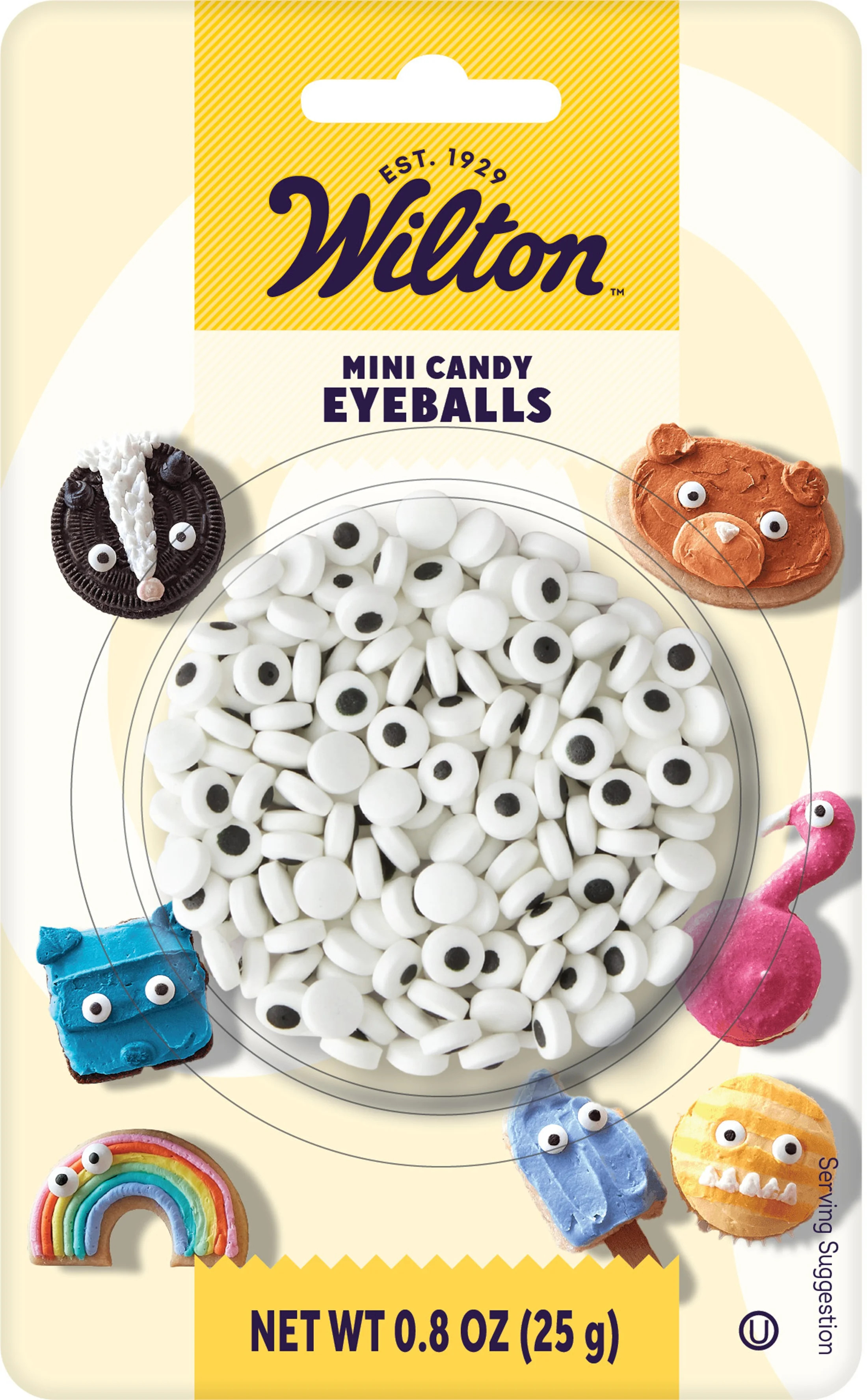 Wilton Candy Eyeballs for Icing Desserts Black & White Candy Sprinkles 0.8 oz. | Walmart (US)