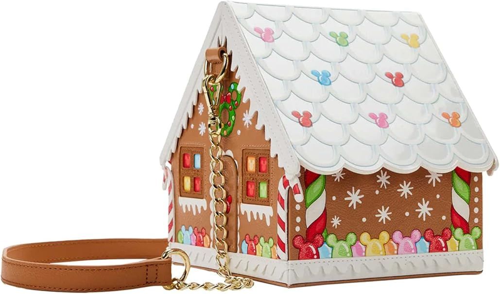 Loungefly Stitch Shoppe Minnie Mouse Gingerbread House Crossbody Bag | Amazon (US)