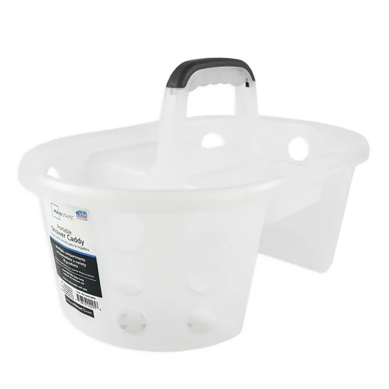 Mainstays Portable Shower Caddy Frosty Plastic | Walmart (US)