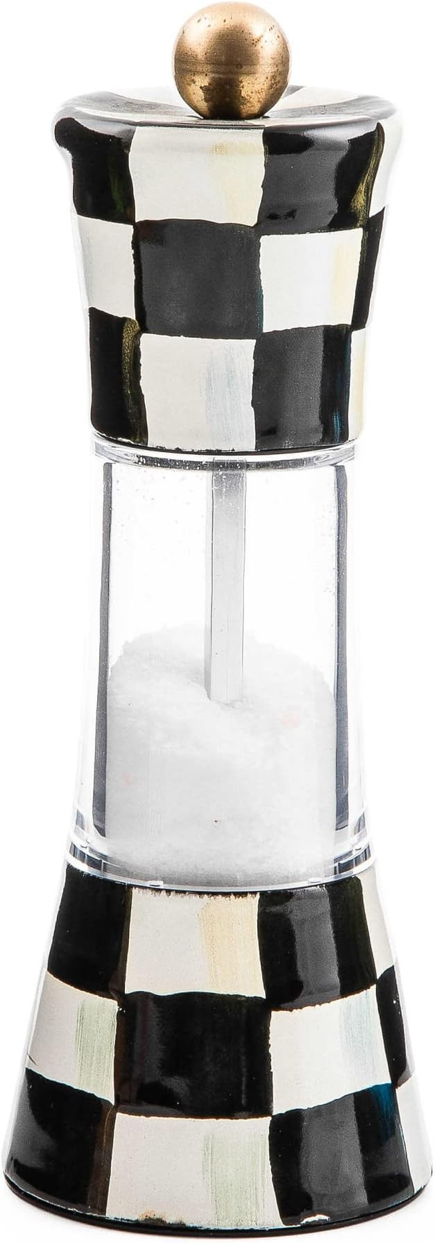 MACKENZIE-CHILDS Enamel Grinder, Refillable Manual Salt Grinder and Pepper Grinder, Black-and-Whi... | Amazon (US)