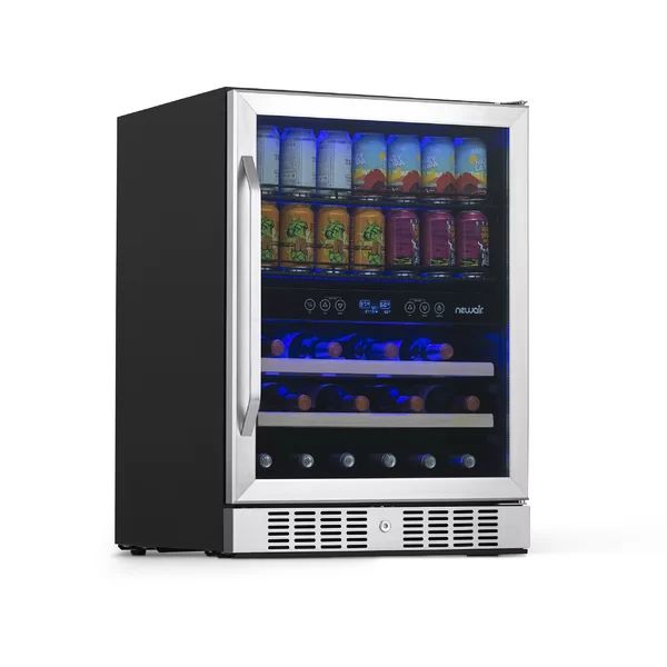 20 Bottle and 70 Can Dual Zone Freestanding Wine and Beverage Refrigerator | Wayfair North America