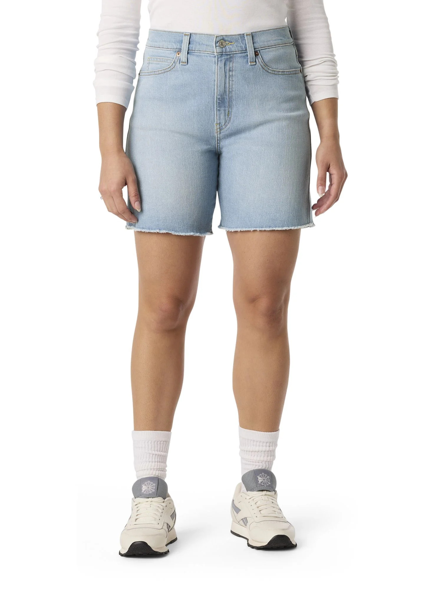 Levi Strauss Signature Women's and Women's Plus Vintage Relaxed Mid Thigh Shorts, Sizes 2-18 | Walmart (US)