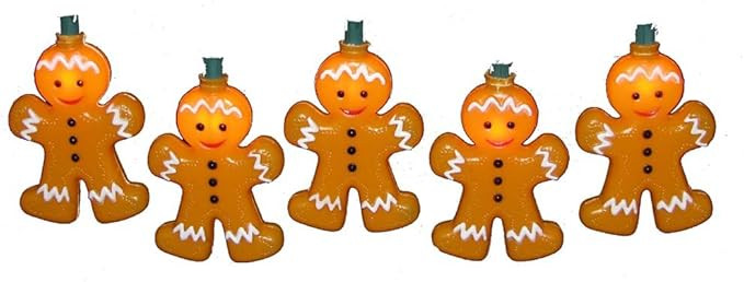 Kurt Adler 10 Gingerbread Light Set, tan | Amazon (US)