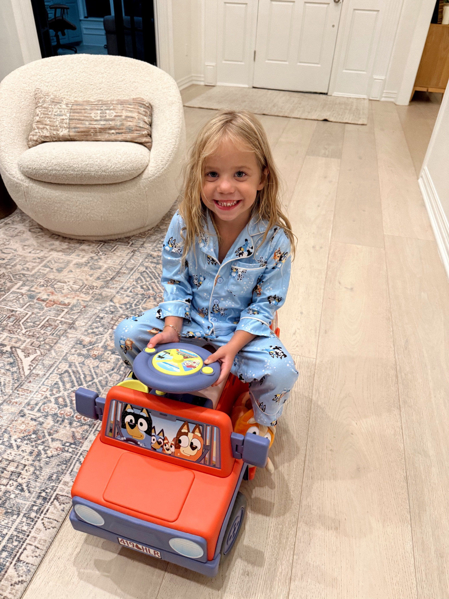 We are a Bluey family! Walmart has some of the best toys and Bluey gifts right now. Zoey went crazy for this 6 Volt Bluey car!! 

@walmart #walmartpartner #walmartfinds 